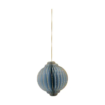 Adorno colgante navideño Alsta, pack de 4 - Azul claro, Ø8 cm - House Doctor