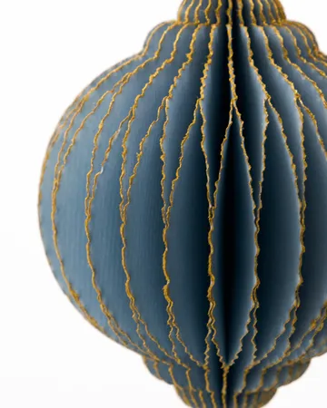 Adorno colgante navideño Alsta, pack de 4 - Azul claro, Ø8 cm - House Doctor