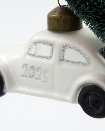Adorno colgante navideño Car - Blanco-plata - House Doctor