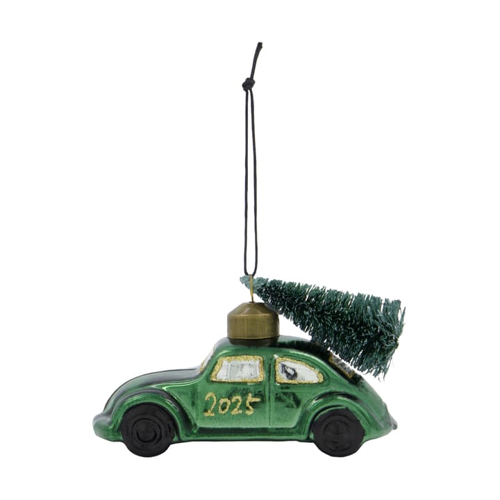 Adorno colgante navideño Car - Verde-dorado - House Doctor