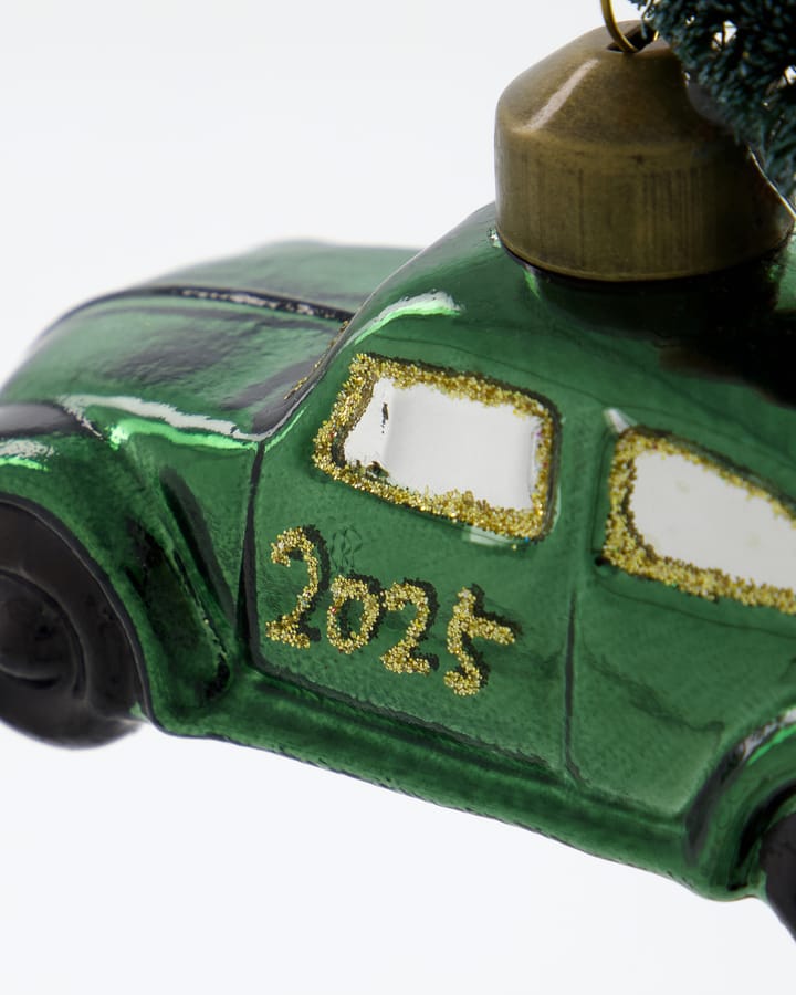 Adorno colgante navideño Car, Verde-dorado House Doctor