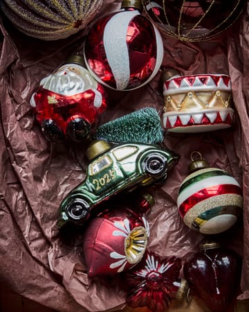 Adorno colgante navideño Car - Verde-dorado - House Doctor