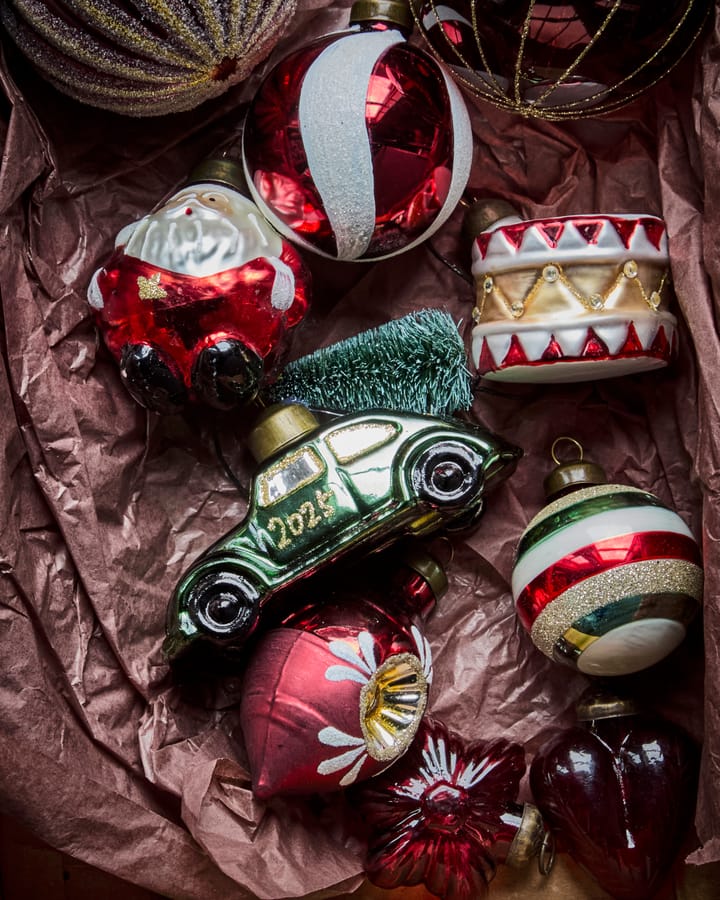 Adorno colgante navideño Car, Verde-dorado House Doctor