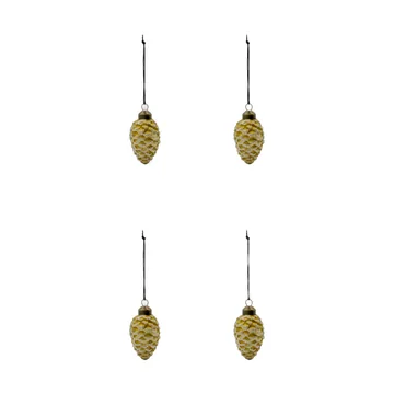 Adorno colgante navideño Cone, pack de 4 - Dorado - House Doctor