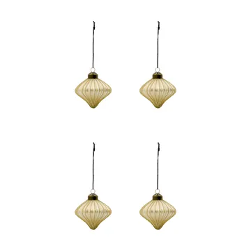 Adorno colgante navideño Spin, pack de 4 - Champán - House Doctor
