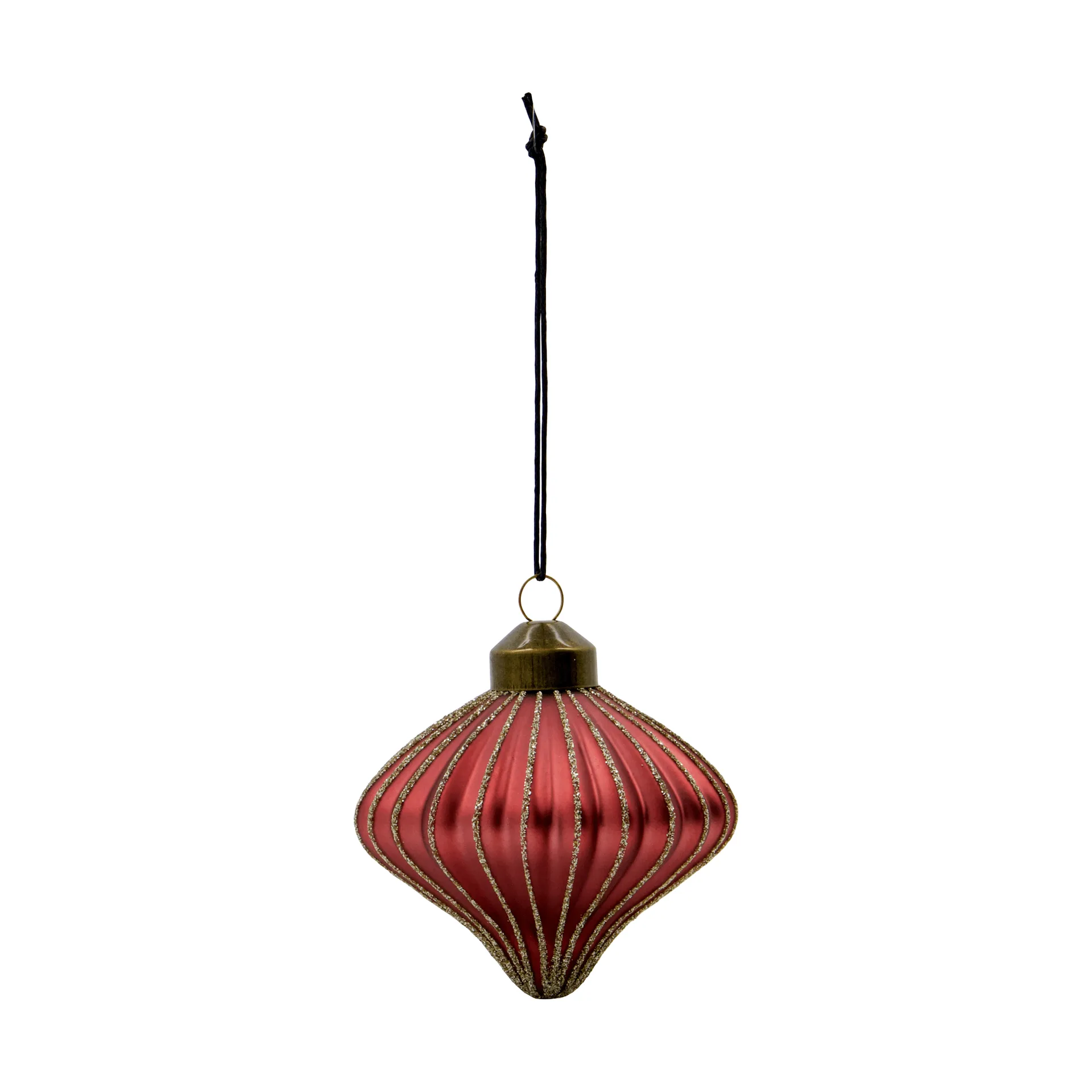 Adorno colgante navideño Spin, pack de 4, Rojo empolvado House Doctor