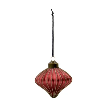 Adorno colgante navideño Spin, pack de 4 - Rojo empolvado - House Doctor
