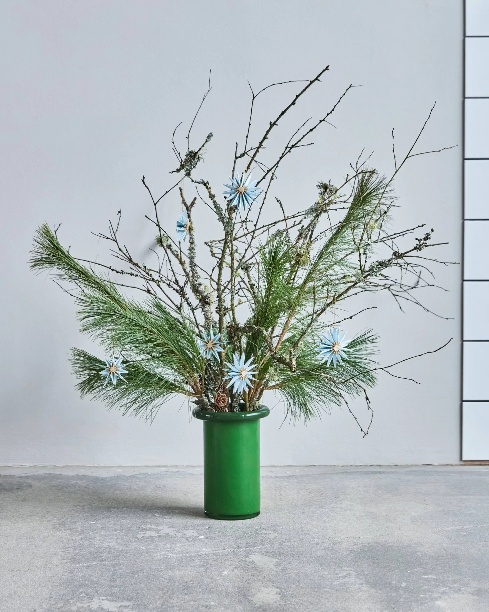 Adorno colgante navideño Stari, 6 piezas, Azul claro House Doctor