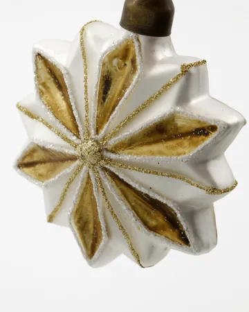 Adorno colgante navideño Stella, pack de 4 - Blanco - House Doctor