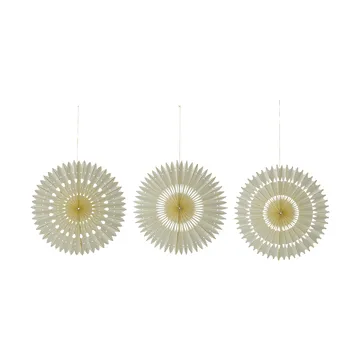 Adorno colgante navideño Stelle, 3 piezas - Off-White, Ø20 cm - House Doctor