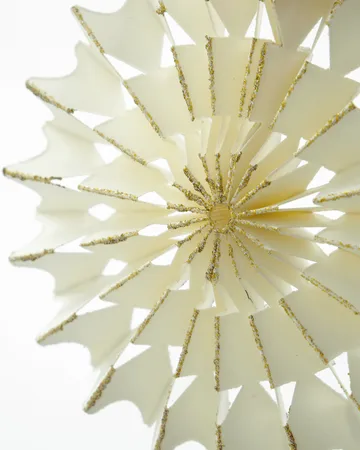 Adorno colgante navideño Stelle, 6 piezas - Off-White, Ø10,5 cm - House Doctor
