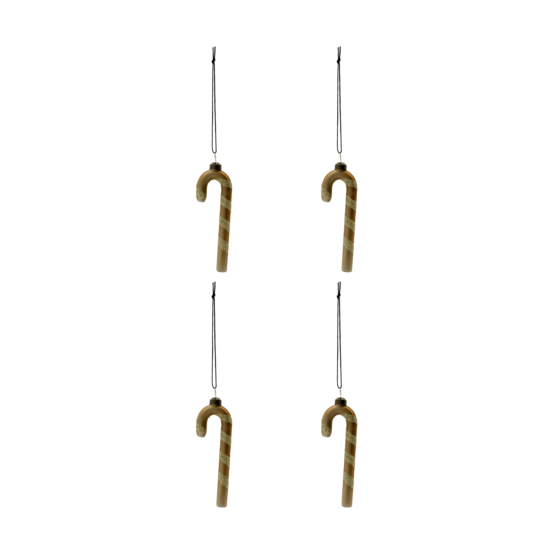 Adorno colgante navideño Stick, pack de 4, Dorado House Doctor