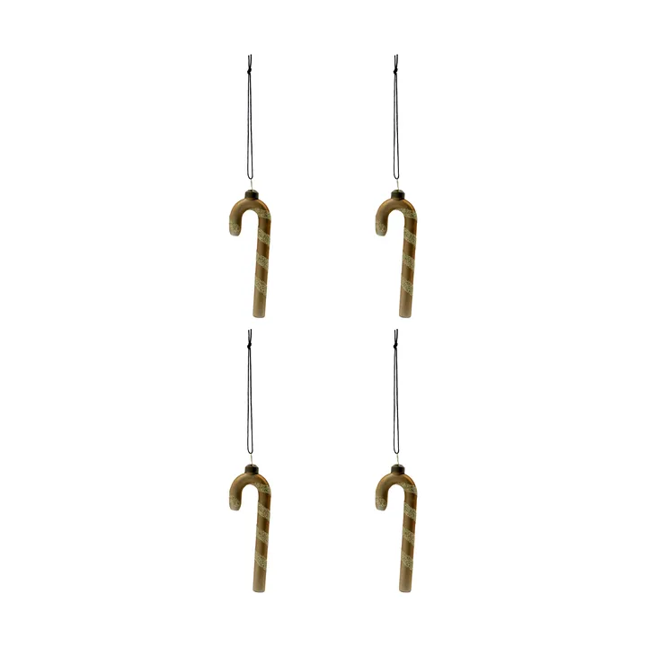 Adorno colgante navideño Stick, pack de 4 - Dorado - House Doctor