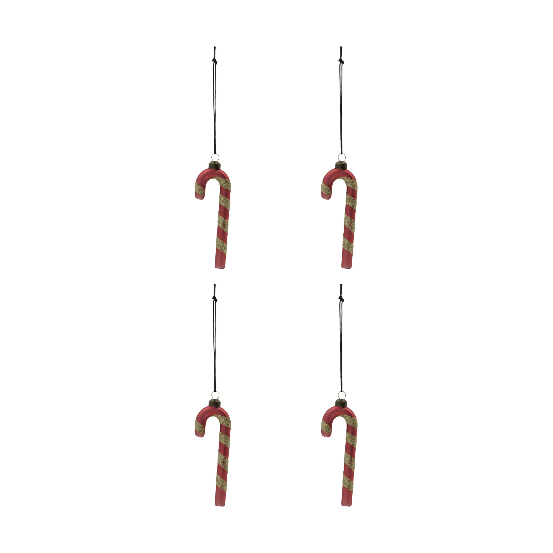 Adorno colgante navideño Stick, pack de 4, Rojo empolvado House Doctor