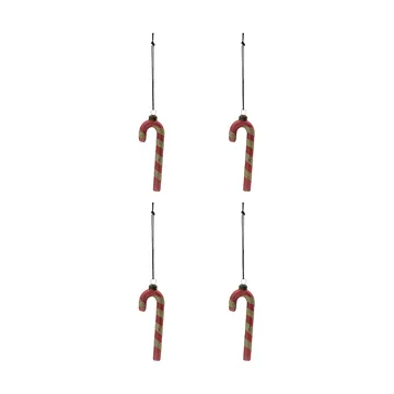 Adorno colgante navideño Stick, pack de 4 - Rojo empolvado - House Doctor