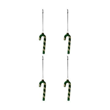 Adorno colgante navideño Stick, pack de 4 - Verde - House Doctor