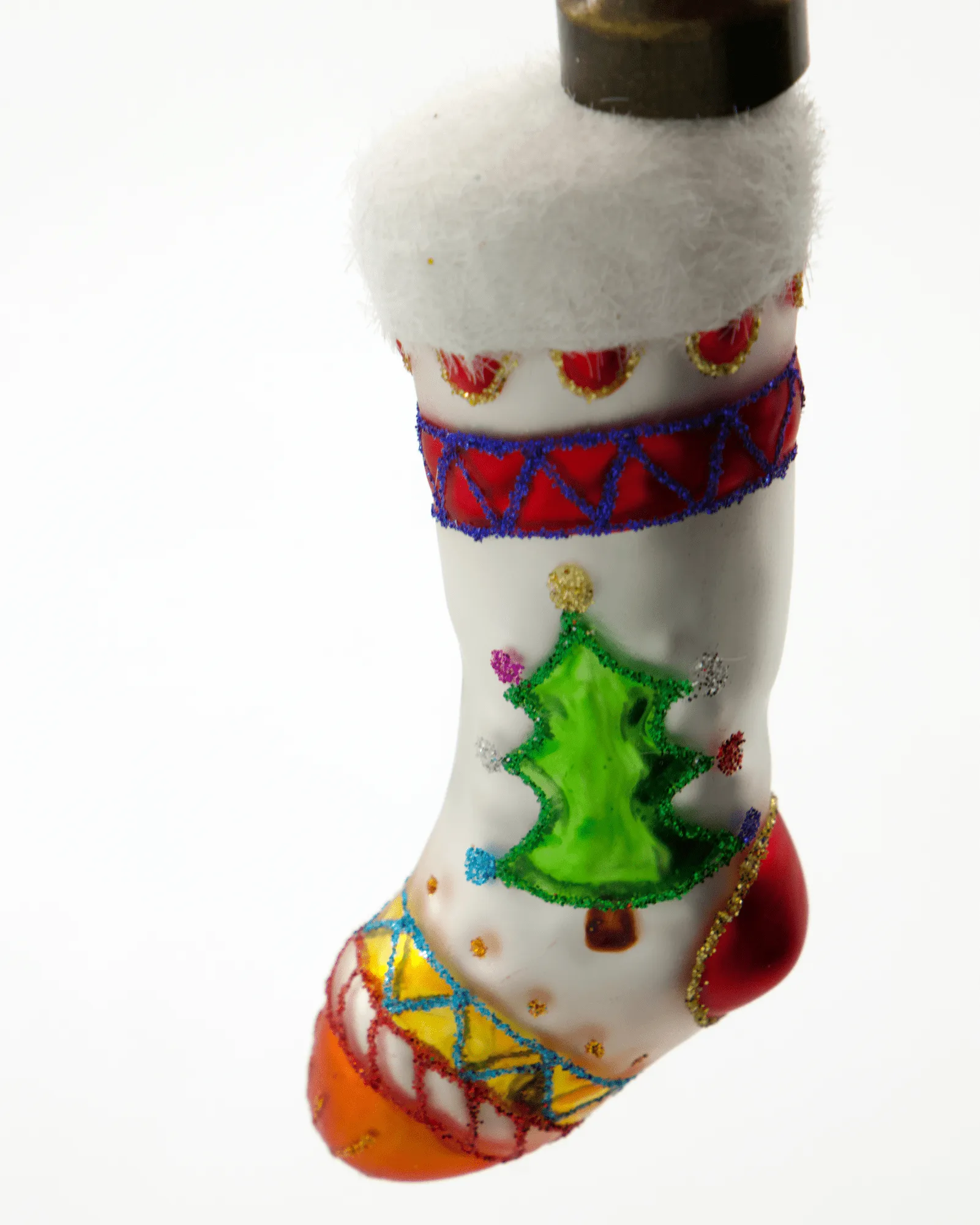 Adorno colgante navideño Stok julstrumpa, pack de 4, Rojo, blanco House Doctor