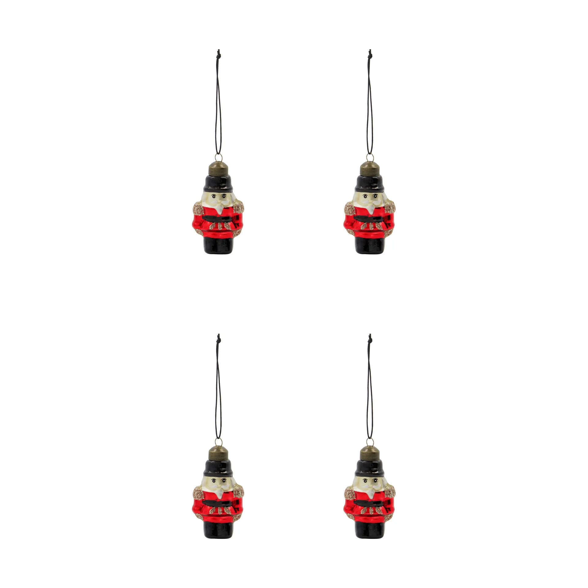 Adorno colgante navideño Tino, pack de 4, Rojo House Doctor