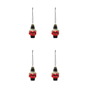 Adorno colgante navideño Tino, pack de 4 - Rojo - House Doctor