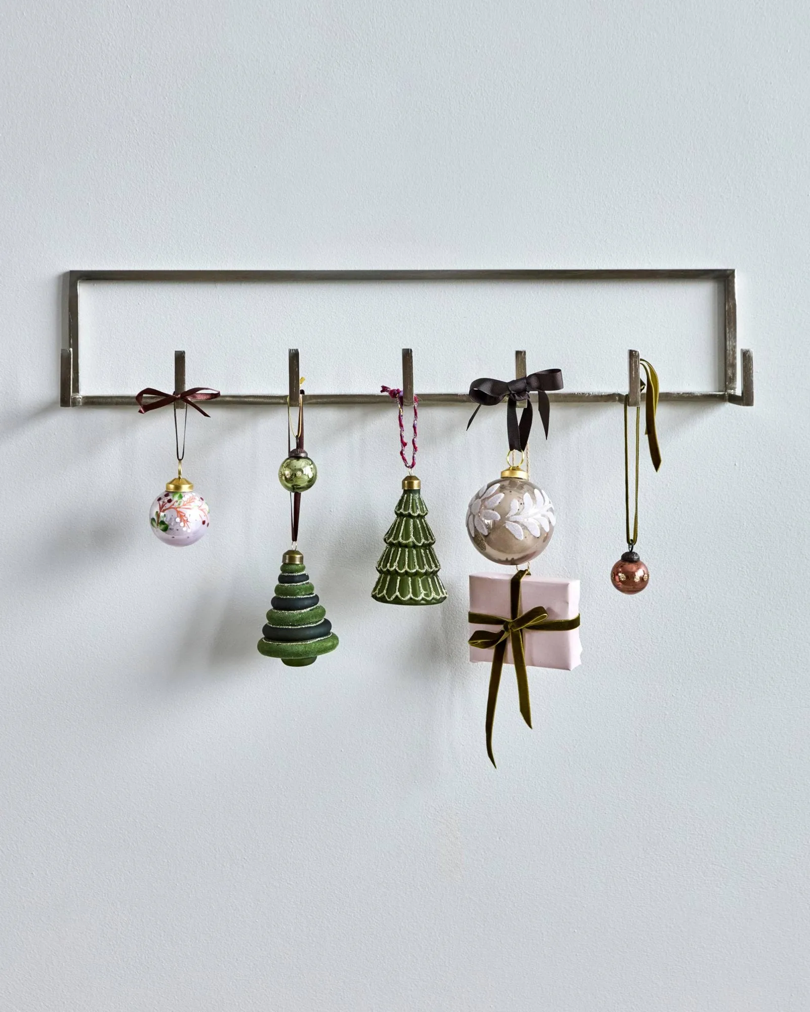 Adorno colgante navideño Tree, 2 piezas, Verde House Doctor