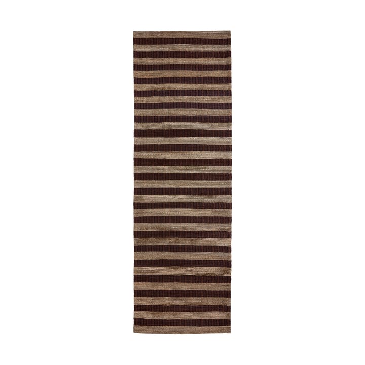 Alfombra Block  marrón-natural - 90x300 cm - House Doctor