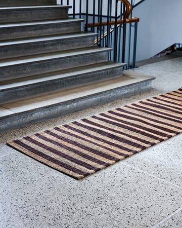Alfombra Block  marrón-natural - 90x300 cm - House Doctor