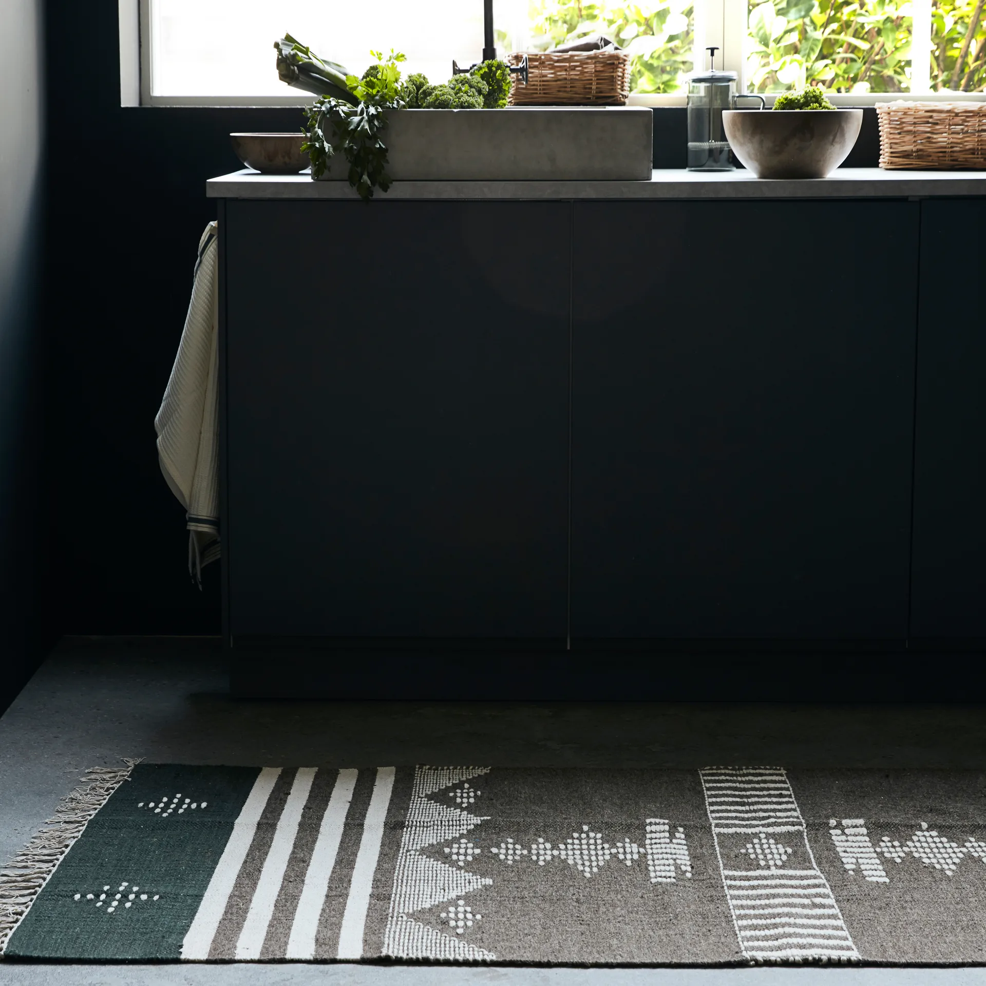 Alfombra Coto 90 x 200 cm, Marrón House Doctor