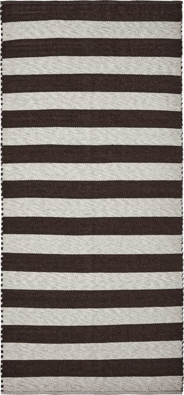 Alfombra de pasillo Alfo 90x200 cm - Marrón-blanco - House Doctor