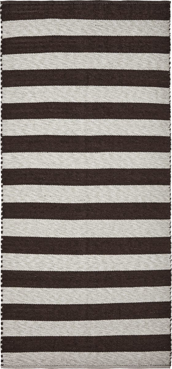 Alfombra de pasillo Alfo 90x200 cm, Marrón-blanco House Doctor