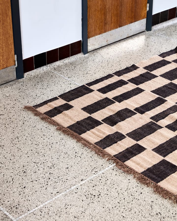 Alfombra Graph, Negro-natural, 160x230 cm House Doctor