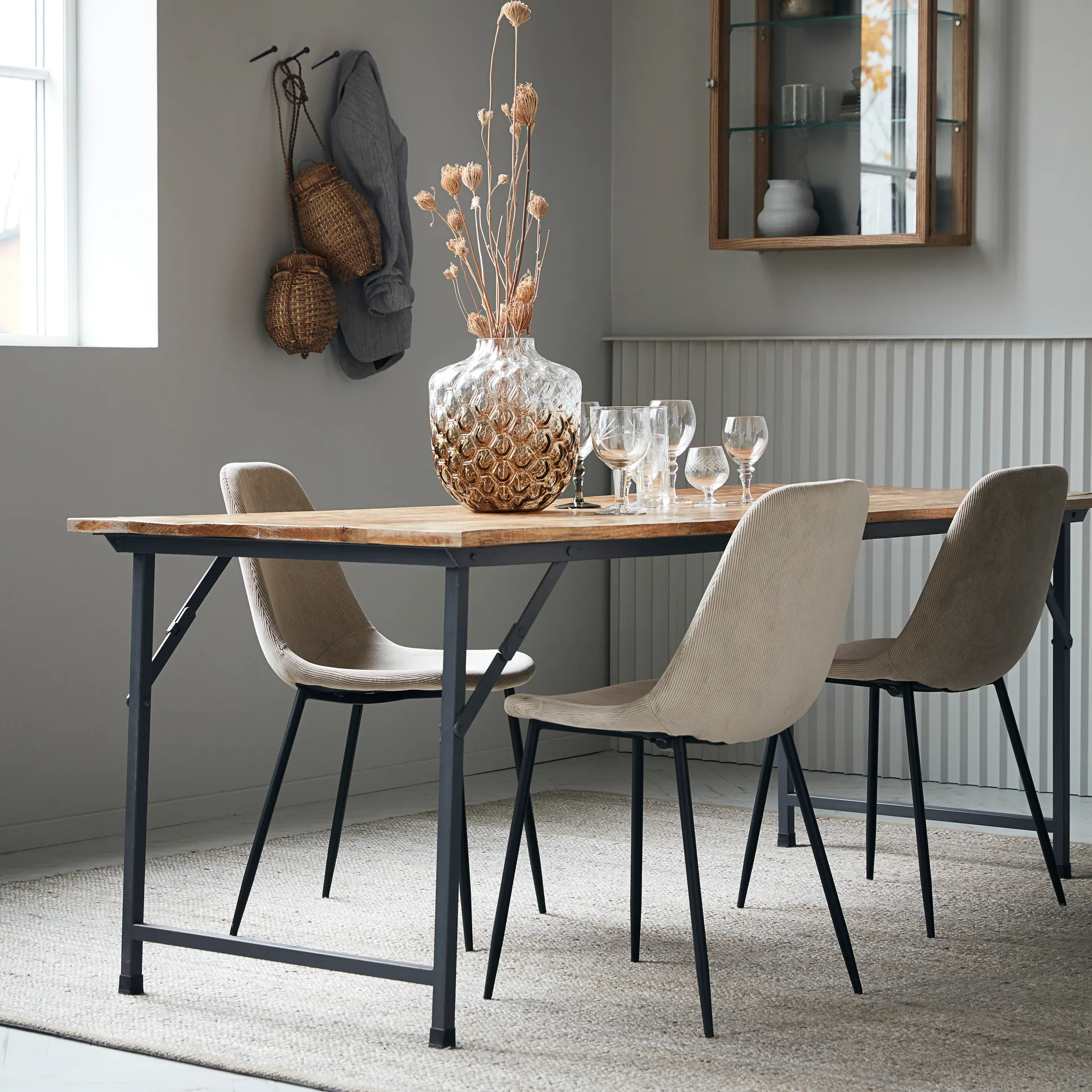 Alfombra Hempi 250x250 cm, Gris claro House Doctor