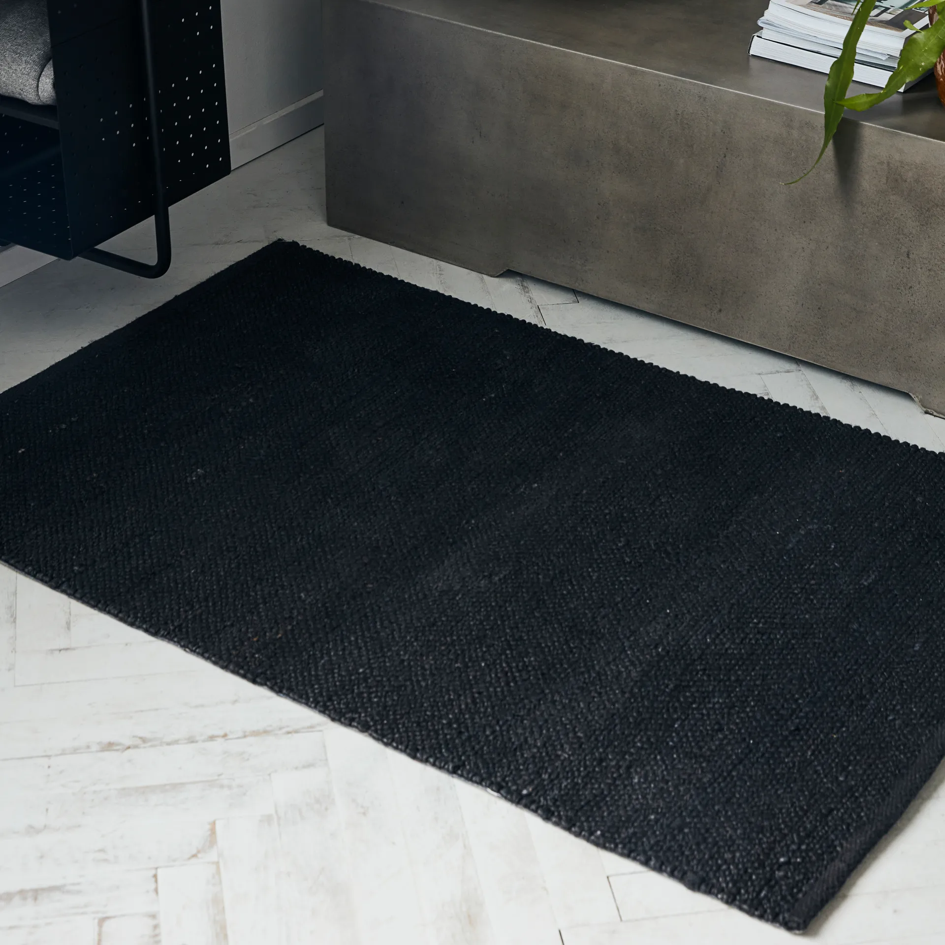 Alfombra Hempi 85 x 130 cm, Negro House Doctor