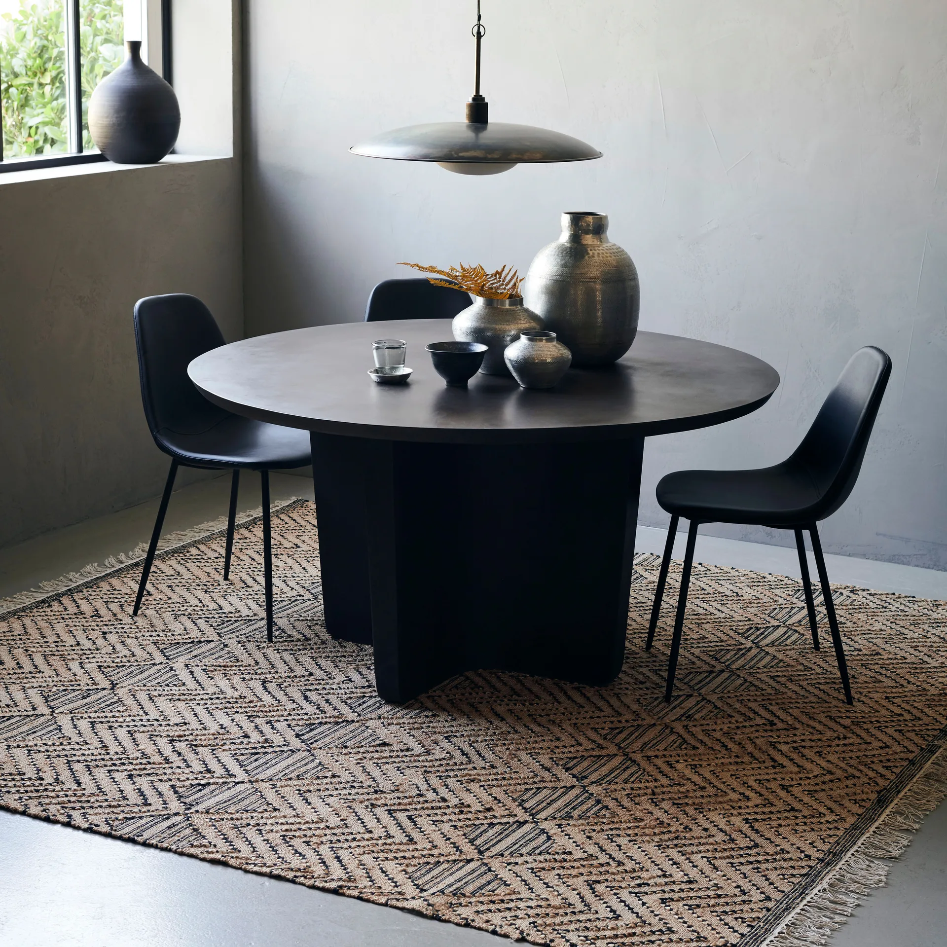 Alfombra Ranjar 250x250 cm, Marrón House Doctor