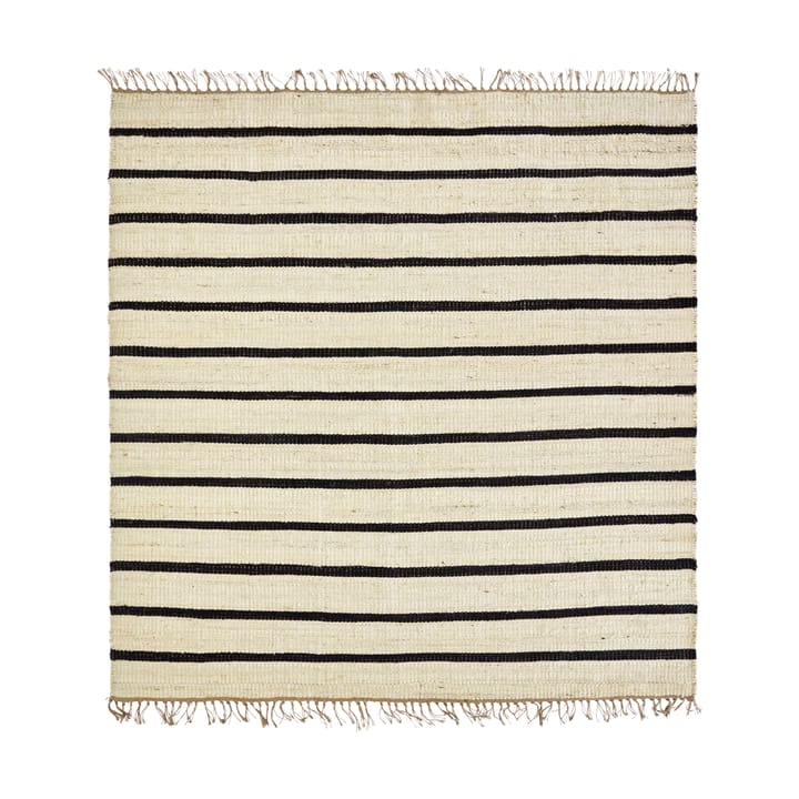 Alfombra Sima 180x180 cm - Negro-natur - House Doctor
