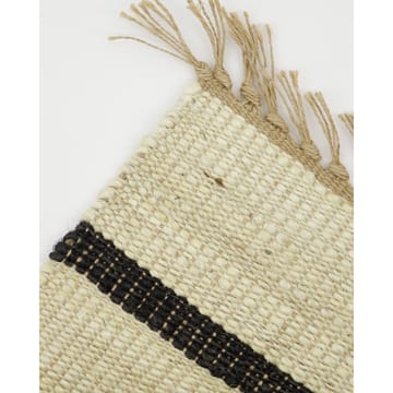 Alfombra Sima 180x180 cm - Negro-natur - House Doctor