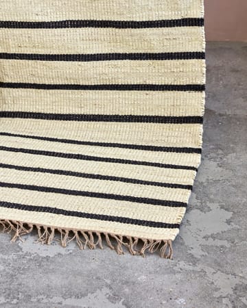 Alfombra Sima 180x180 cm - Negro-natur - House Doctor