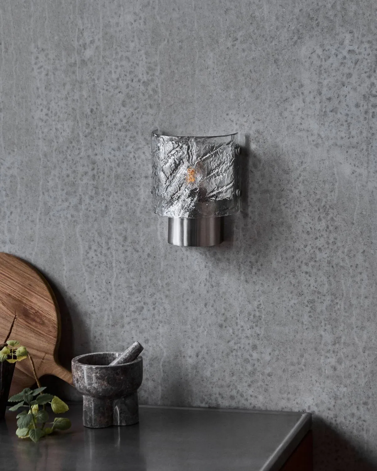 Aplique de pared Type, Plata cepillada, 18x10,5x22 cm House Doctor