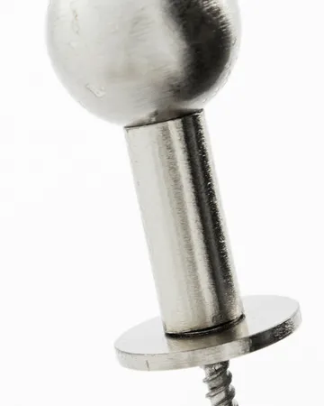 Ball percha 2-pack - Acabado plateado, Ø4x2 cm - House Doctor
