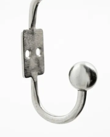 Ball percha 2-pack - Acabado plateado, Ø7x13 cm - House Doctor