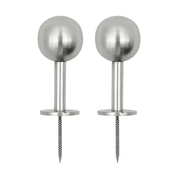 Ball percha 2-pack - Acabado plateado, Ø8x4 cm - House Doctor
