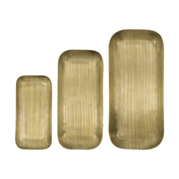 Bandeja de decoración Plato 3 piezas - Dorado - House Doctor