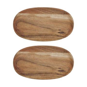 Bandeja Wood 12,5x22,5 cm 2-pack - Natur - House Doctor