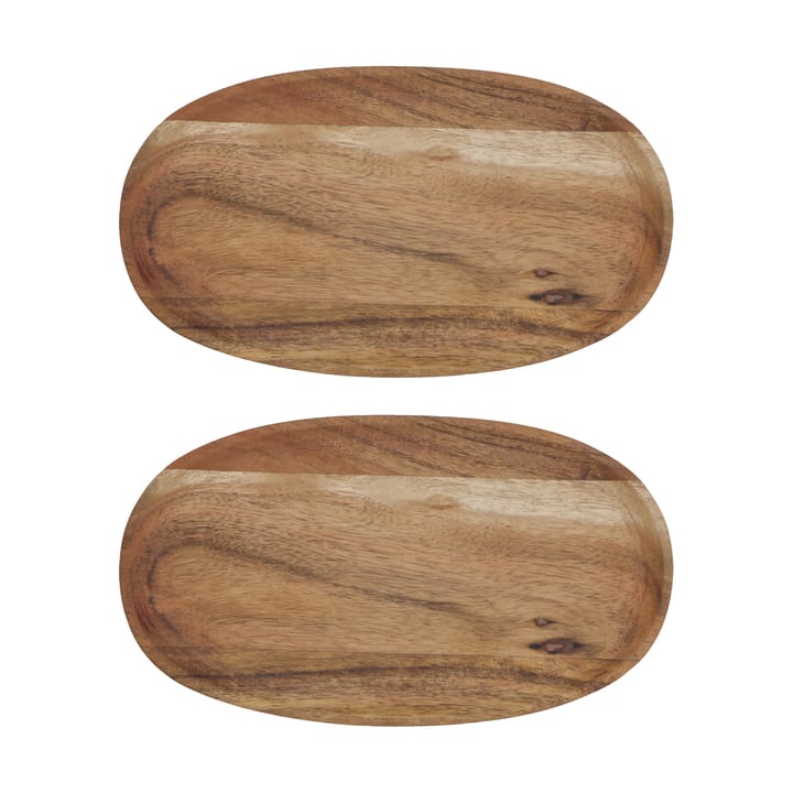 Bandeja Wood 12,5x22,5 cm 2-pack - Natur - House Doctor