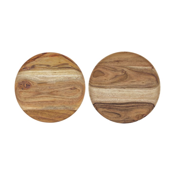 Bandeja Wood Ø17,5 cm 2-pack - Natur - House Doctor