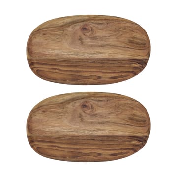 Bandeja Wood 19x33 cm 2-pack - Natur - House Doctor