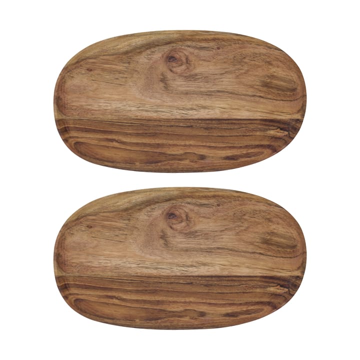 Bandeja Wood 19x33 cm 2-pack - Natur - House Doctor
