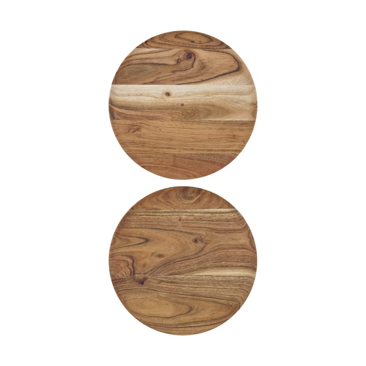 Bandeja Wood Ø25 cm 2-pack - Natur - House Doctor