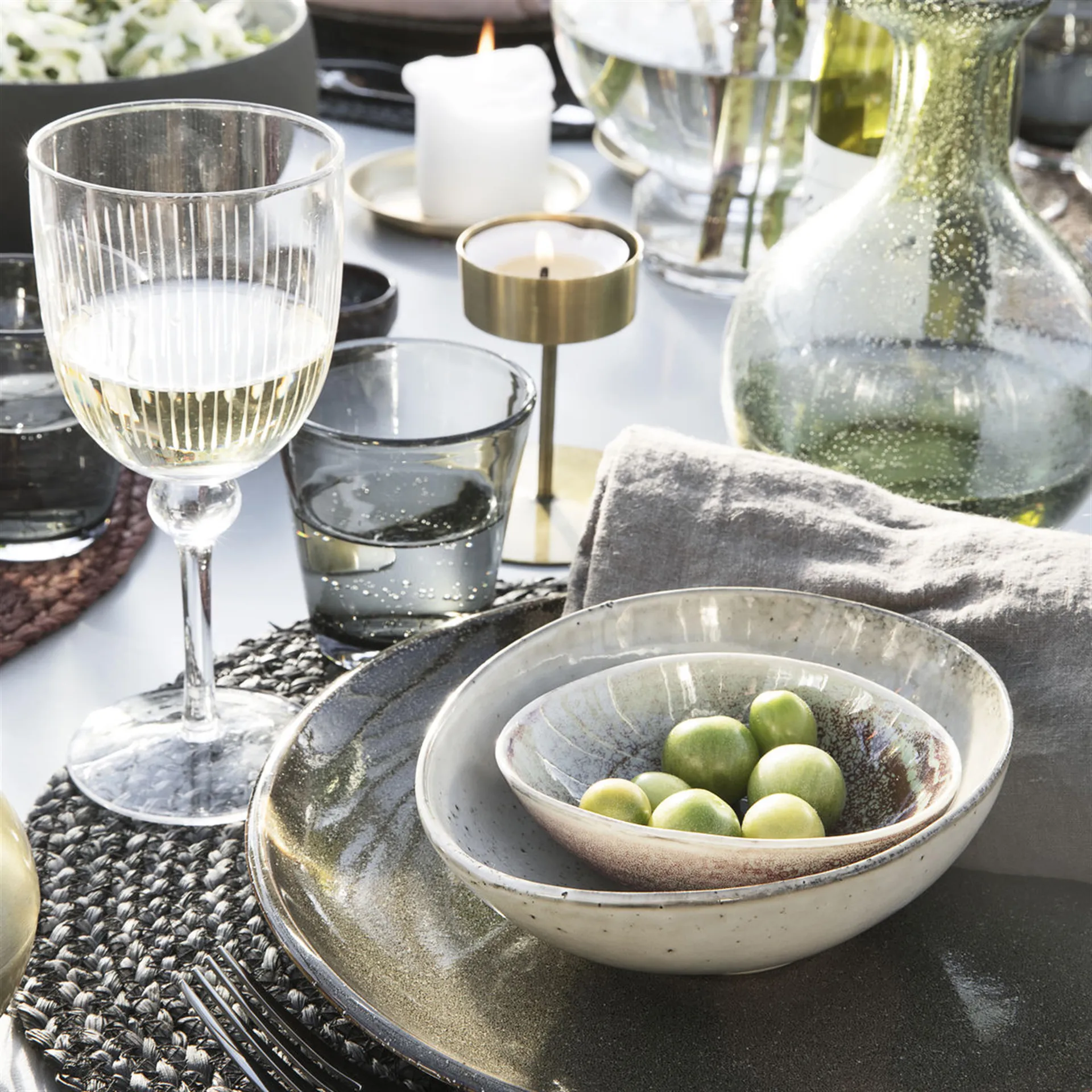 Bol Lake gris, 16,8 cm House Doctor