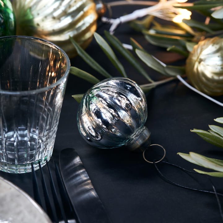 Bola de árbol de navidad Shim Ø8 cm, plata House Doctor