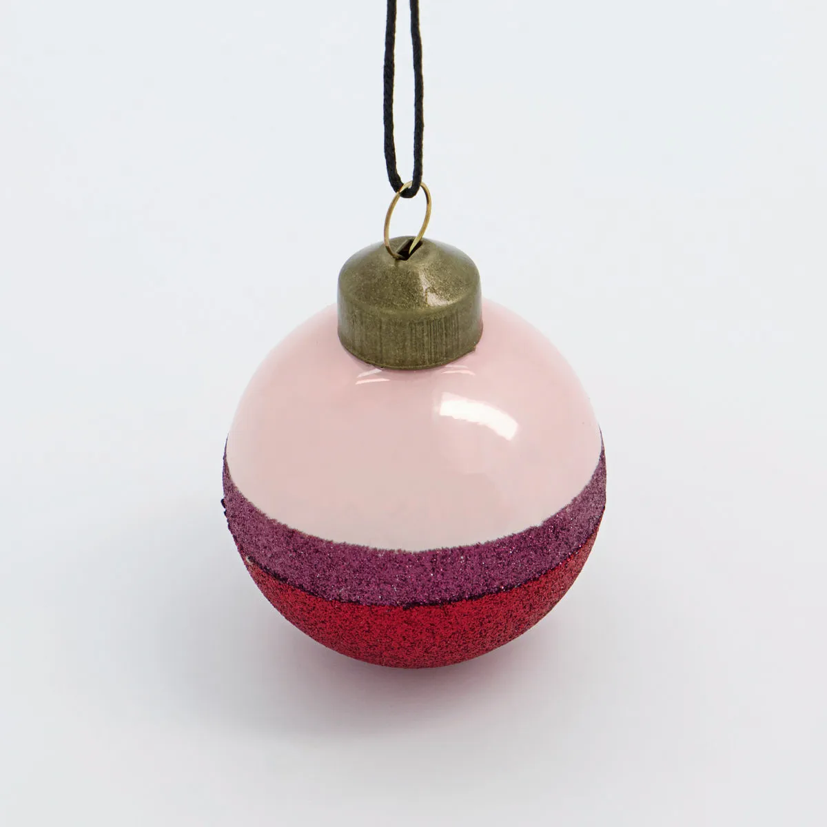 Bola de árbol de navidad Stripe Ø5 cm, Rosa-rojo House Doctor
